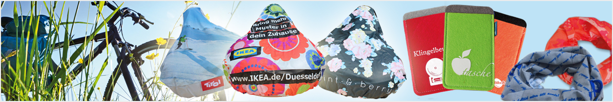 kultkeks-startseite-header-image Individuelle Werbeträger, Sattelschutz zum bedrucken